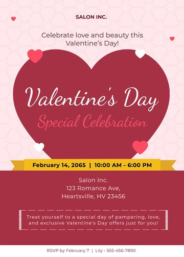 Free Customizable Valentine's Day Invitation Template to Edit Online