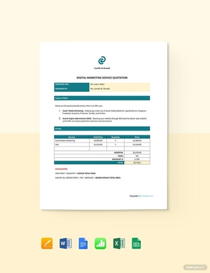 Basic Freelancer Quotation Template