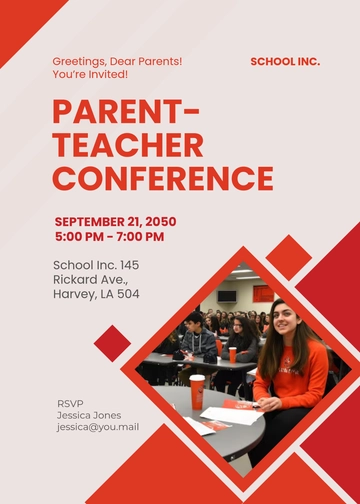Free Parent-Teacher Conference Invitation Template to Edit Online
