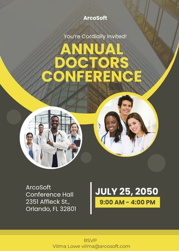 Free Doctor Conference Invitation Template to Edit Online