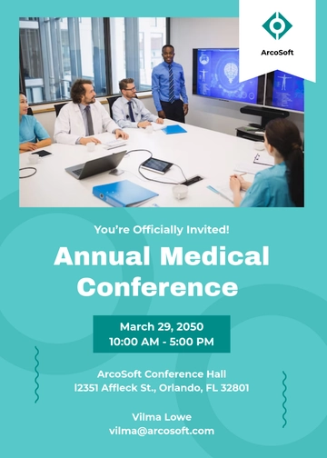 Free Formal Medical Conference Invitation Template to Edit Online