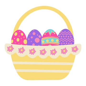 Free Happy Easter Basket Clipart to Edit Online