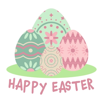 Free Pastel Happy Easter Clipart to Edit Online
