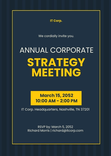 Free Blank Meeting Conference Invitation Template to Edit Online