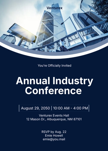 Free Professional Conference Event Invitation Template to Edit Online