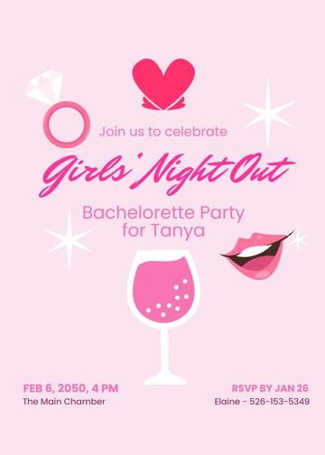 Free Cute Bachelorette Invitation Design Template to Edit Online