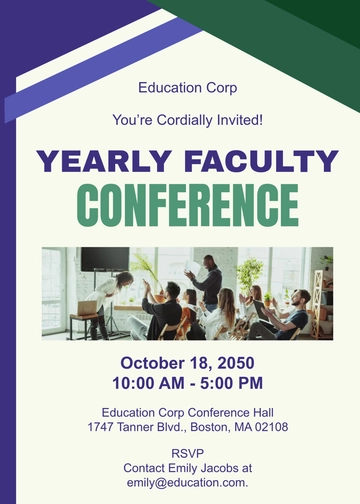 Free Faculty Conference Invitation Template to Edit Online