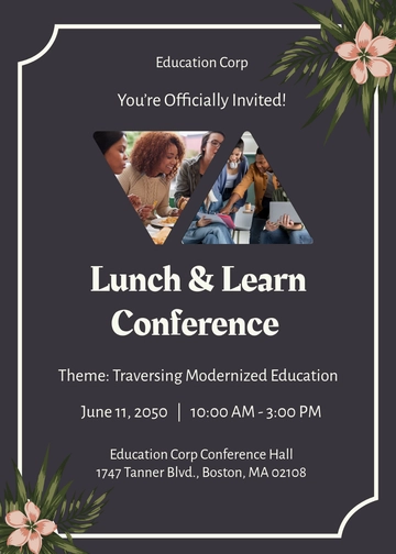 Free Lunch and Learn Conference Invitation Template to Edit Online