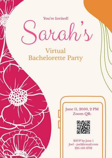 Free Digital Bachelorette Invitation Template to Edit Online