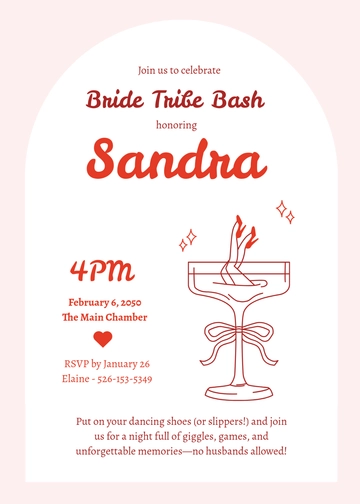 Free Funny Bachelorette Invitation Template to Edit Online