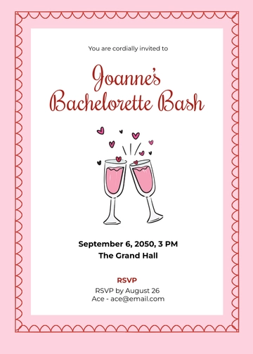Free Bachelorette Invitation with RSVP Template to Edit Online