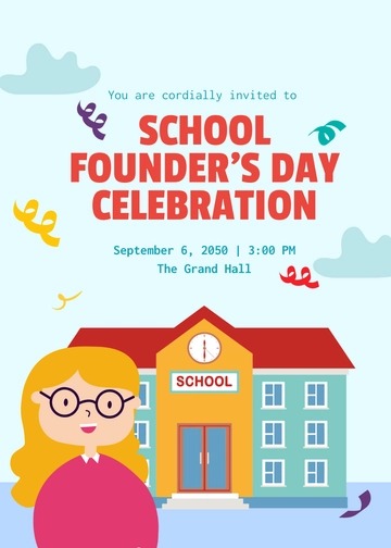 Free School Invitation Background Template to Edit Online