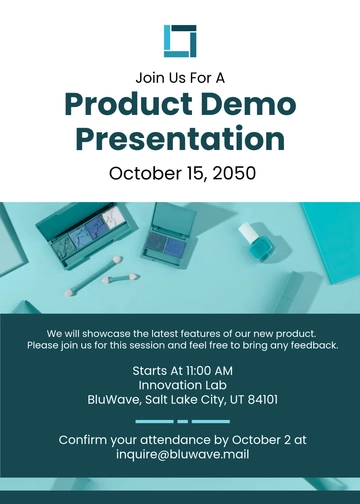 Free Product Demo Meeting Invitation Template to Edit Online