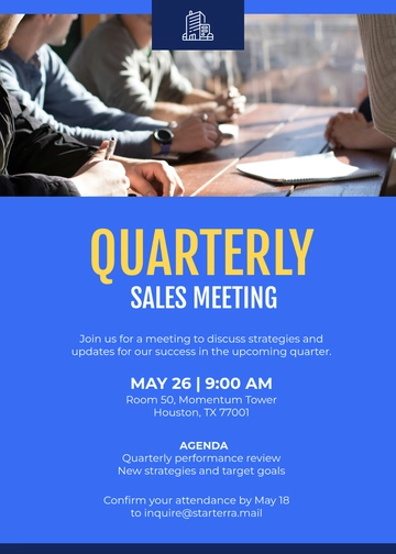 Free Sales Meeting Invitation Template to Edit Online