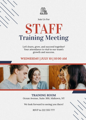 Free Training Meeting Invitation Template to Edit Online