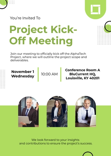 Free Project Meeting Invitation Template to Edit Online