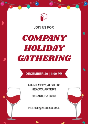 Free Creative Holiday Meeting Invitation Template to Edit Online