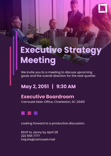 Free Letter for Executive Meeting Invitation Template to Edit Online