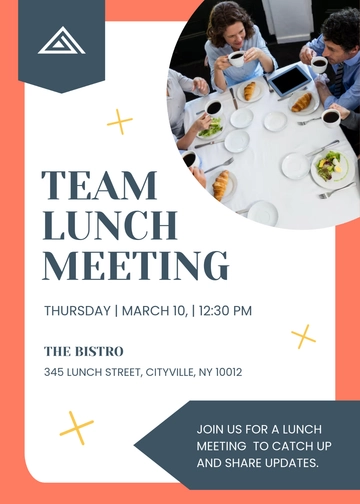 Free Friendly Lunch Meeting Invitation Template to Edit Online