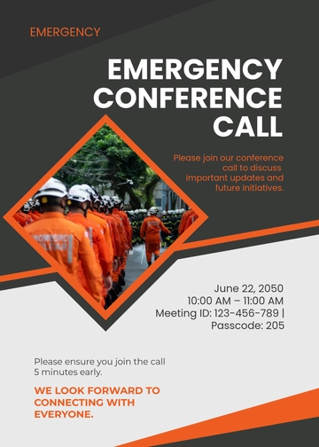 Free Conference Call Meeting Invitation Template to Edit Online