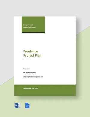 Freelance Project Plan Template