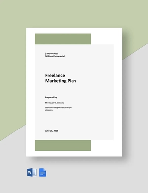Freelance Marketing Plan Template