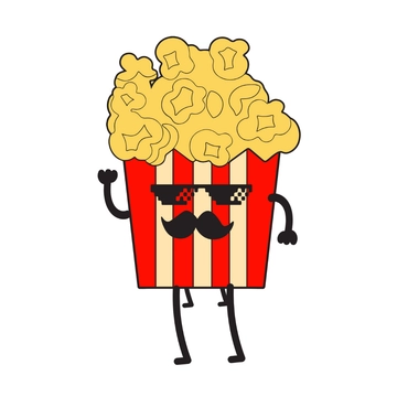 Free Cartoon Popcorn Clipart to Edit Online