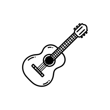 Free Outline Guitar Clipart to Edit Online