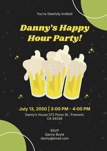 Free Funny Happy Hour Invitation Template to Edit Online
