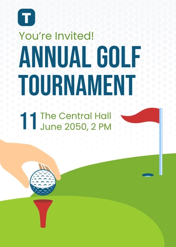 Free Golf Day Sports Invitation Template to Edit Online