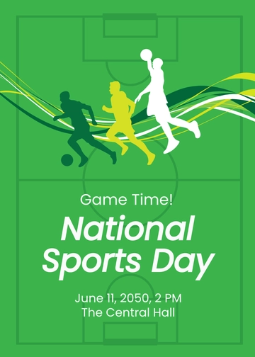 Free National Sports Day Invitation Template to Edit Online