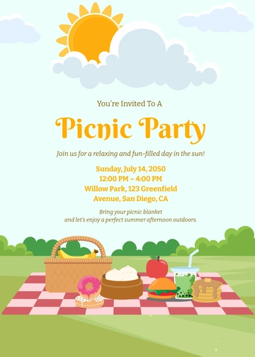 Free Sunny Day Summer Invitation Template to Edit Online