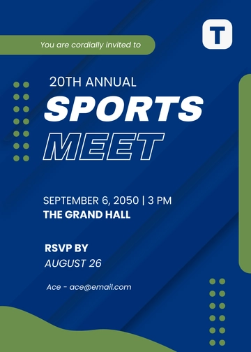 Free High School Sports Meet Invitation Template to Edit Online