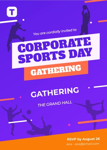 Free Corporate Sports Gathering Invitation Template to Edit Online
