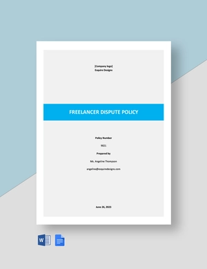 Freelancer Dispute Policy Template