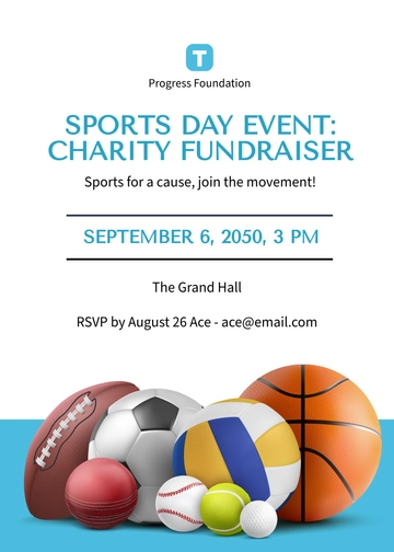 Free Sports Invitation for Charity Template to Edit Online
