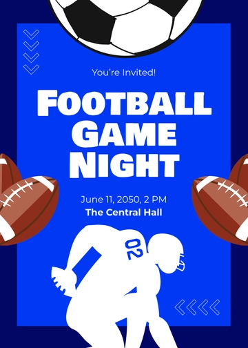 Free Sports Game Night Invitation Template to Edit Online