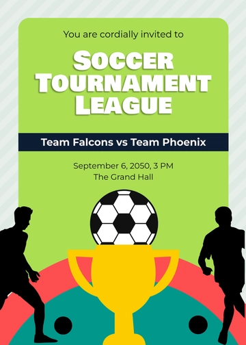 Free Soccer Ball Sports Invitation Template to Edit Online