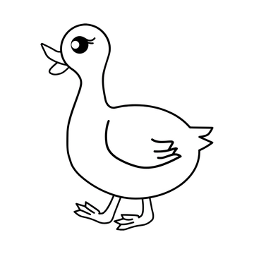 Free Outline Duck Clipart to Edit Online
