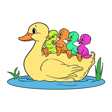 Free Colorful Duck Clipart to Edit Online