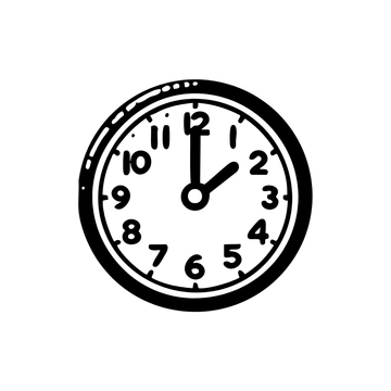 Free Black and White Clock Clipart to Edit Online