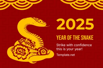 Free Snake Year 2025 Template to Edit Online