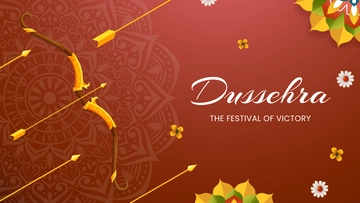 Free Dussehra Presentation Template to Edit Online