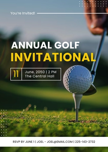 Free Sports Invitation Template to Edit Online