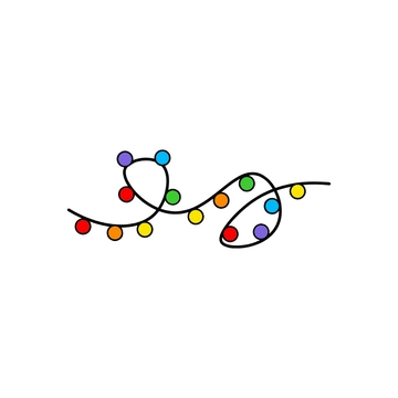 Free Simple Christmas Lights Clipart to Edit Online
