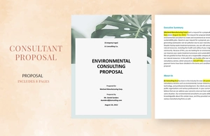 Consultant Proposal Sample Template