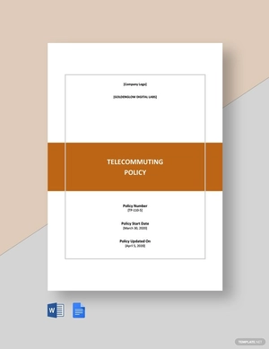 Editable Telecommuting Policy Template