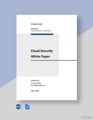 Cloud Security White Paper Template