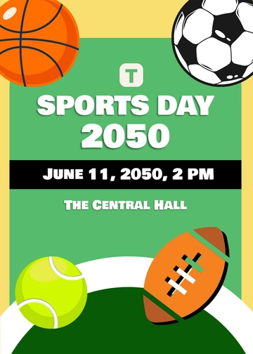 Free Simple Sports Equipment Invitation Template to Edit Online