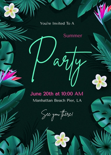 Free Summer Invitation Template to Edit Online